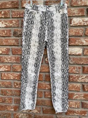 mittoshop Black & White Snake-Print Pants